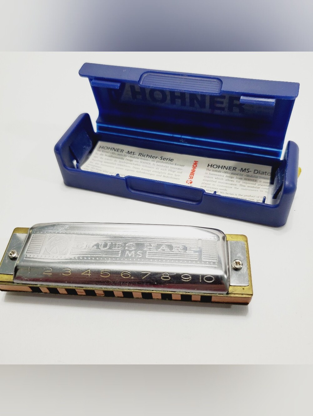Hohner A Blues Harp Harmonica with Case M 533106 532/20 Trossingen Germany